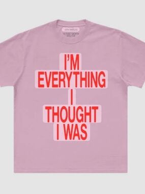 Justin Timberlake Pink Tour T‑Shirt with Bold Red Print